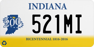 IN license plate 521MI