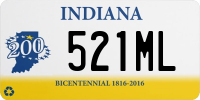 IN license plate 521ML