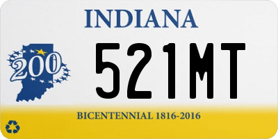 IN license plate 521MT