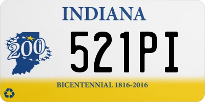 IN license plate 521PI