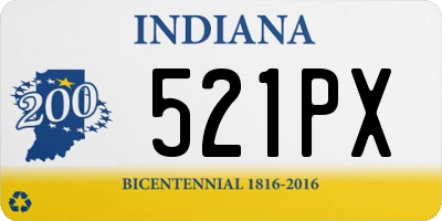 IN license plate 521PX