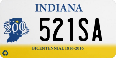 IN license plate 521SA