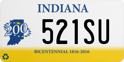 IN license plate 521SU