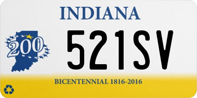 IN license plate 521SV