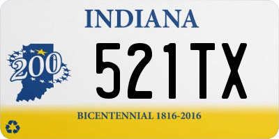 IN license plate 521TX