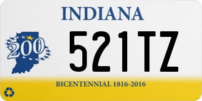 IN license plate 521TZ