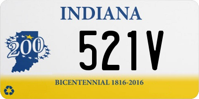 IN license plate 521V