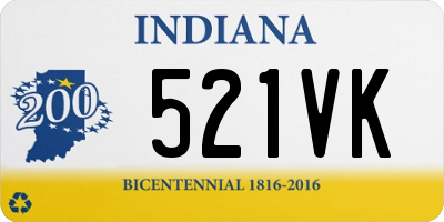 IN license plate 521VK