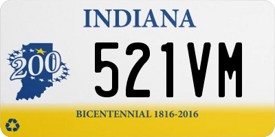 IN license plate 521VM