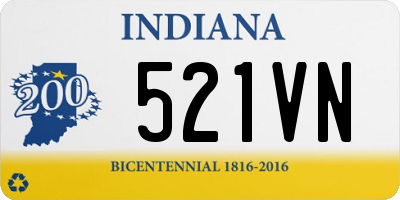 IN license plate 521VN