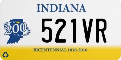 IN license plate 521VR