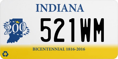 IN license plate 521WM