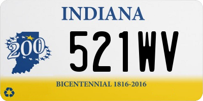 IN license plate 521WV