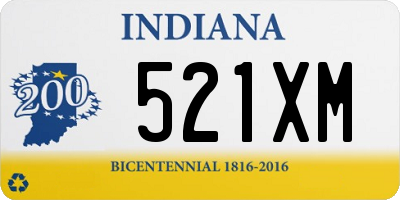 IN license plate 521XM