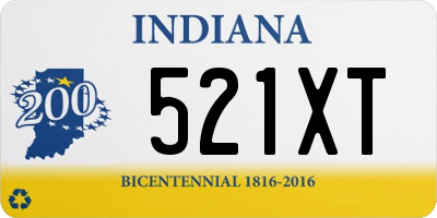 IN license plate 521XT