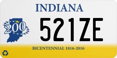 IN license plate 521ZE