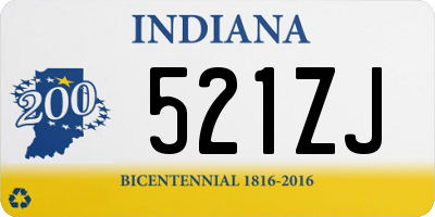 IN license plate 521ZJ