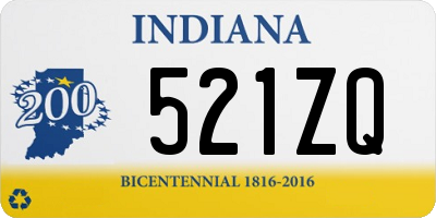 IN license plate 521ZQ