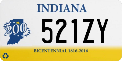 IN license plate 521ZY