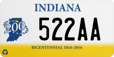 IN license plate 522AA