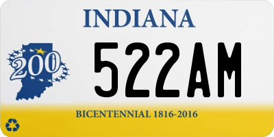 IN license plate 522AM