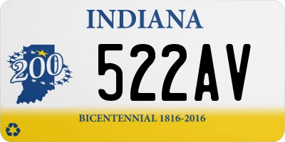 IN license plate 522AV