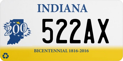 IN license plate 522AX