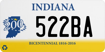 IN license plate 522BA