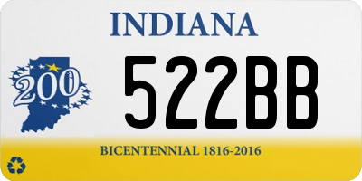 IN license plate 522BB