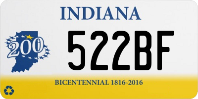 IN license plate 522BF