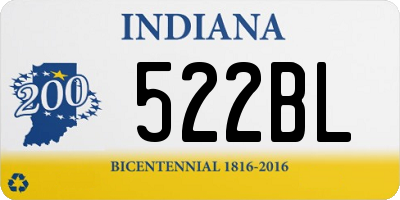 IN license plate 522BL