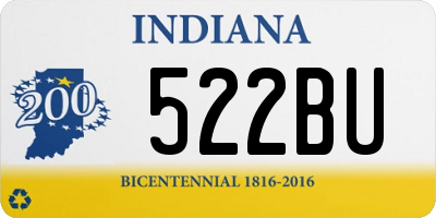 IN license plate 522BU