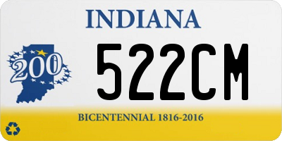 IN license plate 522CM