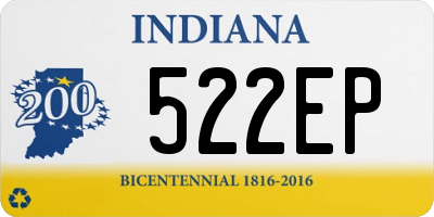 IN license plate 522EP