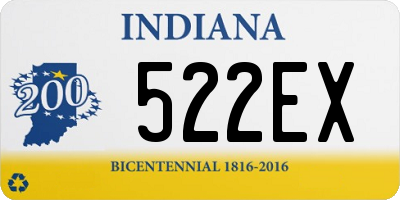 IN license plate 522EX