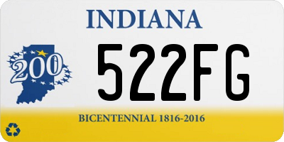 IN license plate 522FG