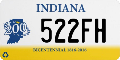 IN license plate 522FH