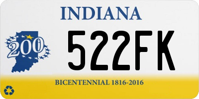 IN license plate 522FK