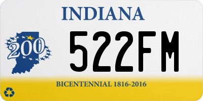 IN license plate 522FM