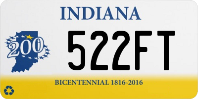 IN license plate 522FT