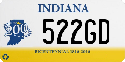 IN license plate 522GD