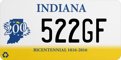 IN license plate 522GF