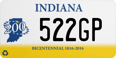 IN license plate 522GP