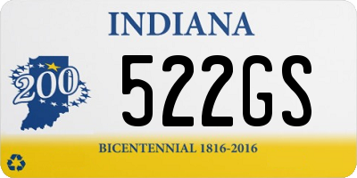 IN license plate 522GS