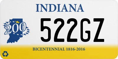 IN license plate 522GZ