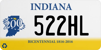 IN license plate 522HL