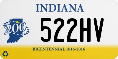 IN license plate 522HV