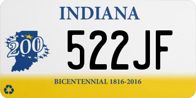 IN license plate 522JF