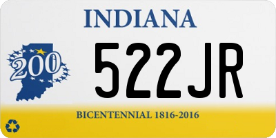 IN license plate 522JR