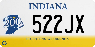 IN license plate 522JX